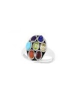 Tiger Mountain Ring Round Chakra, Sz 8