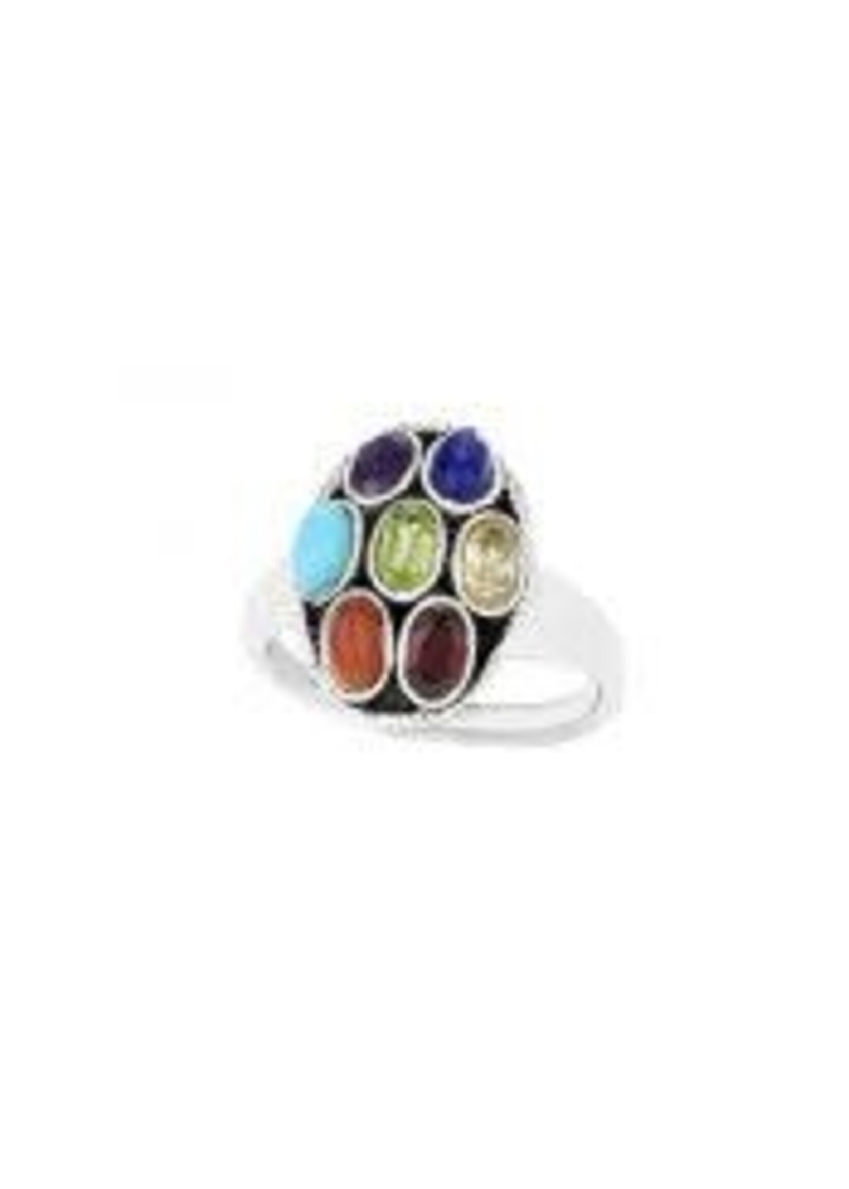 Tiger Mountain Ring Round Chakra, Sz 8