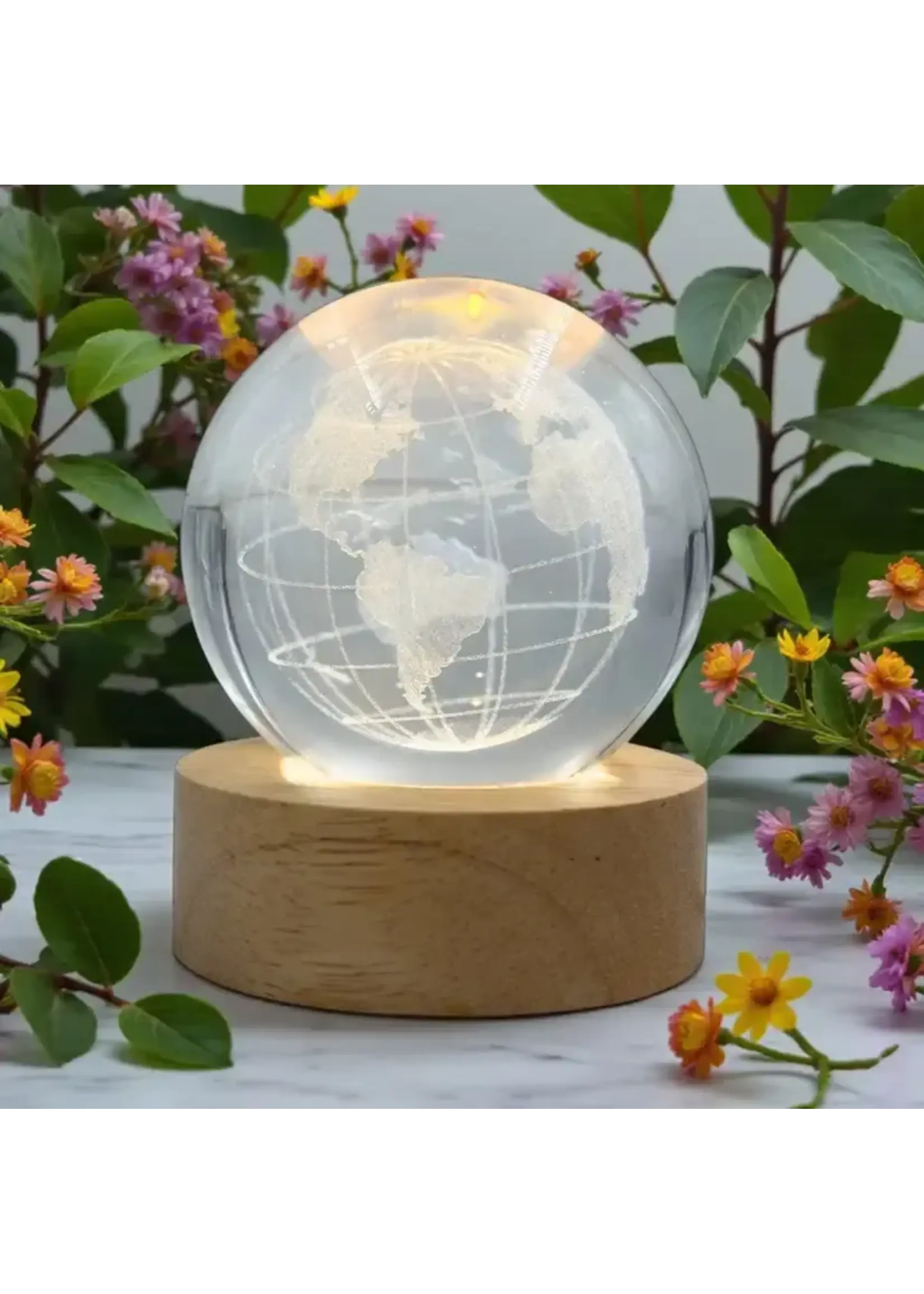 Led Orb - Earth with LED Base