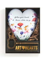 Art Hearts with key Wildflowers Follow Your Heart