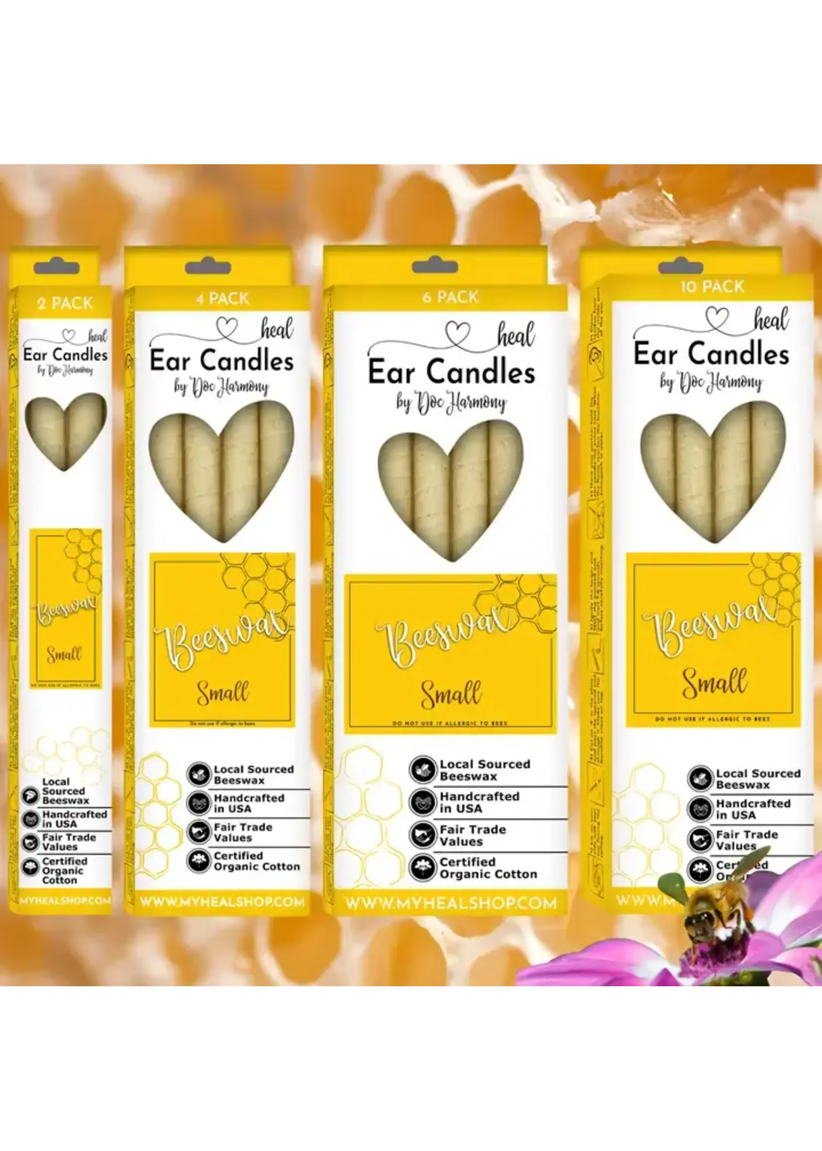 Unscented Beeswax Ear Candles By Doc Harmony