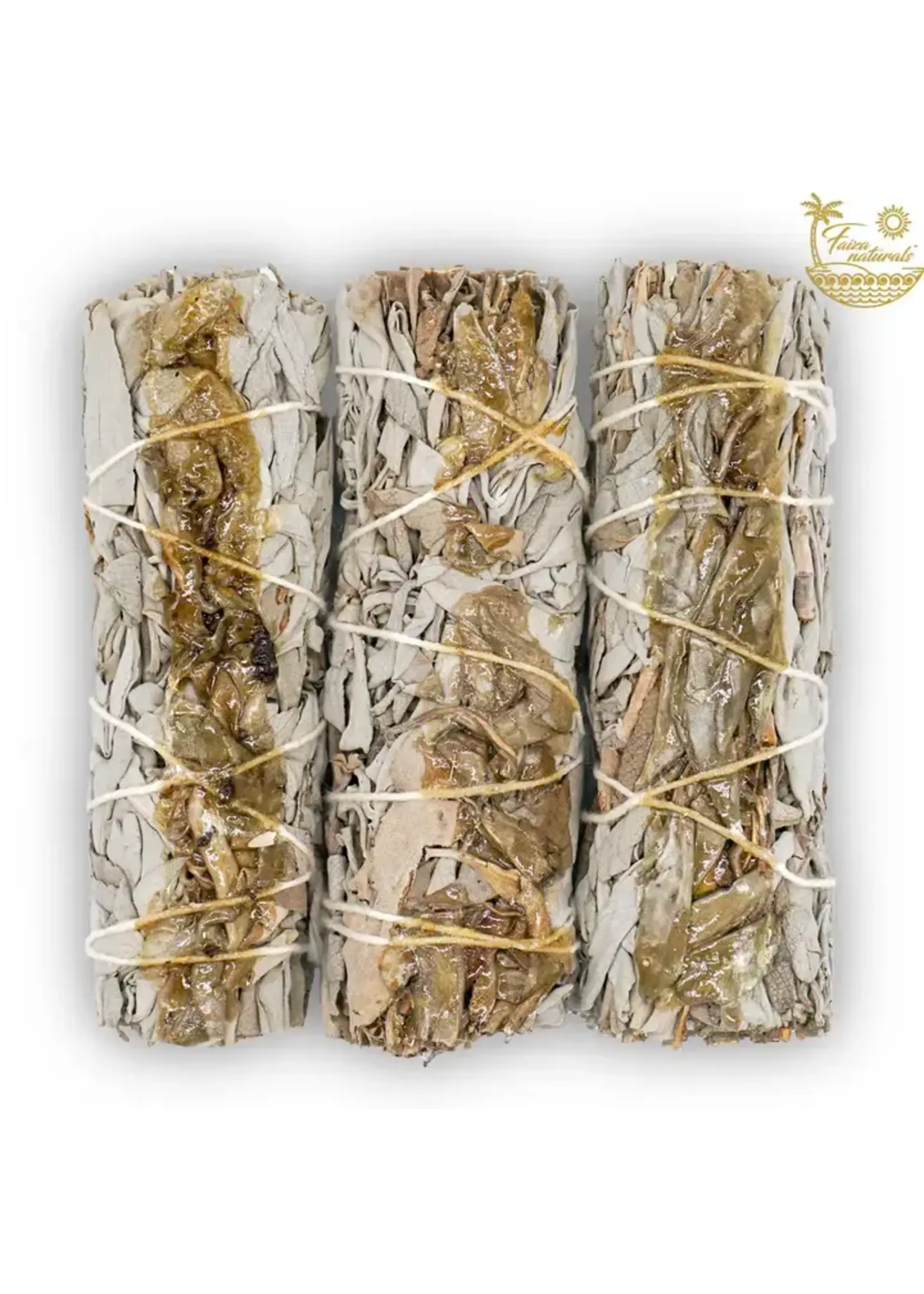 Copal Resin with White Sage Bundle 4"