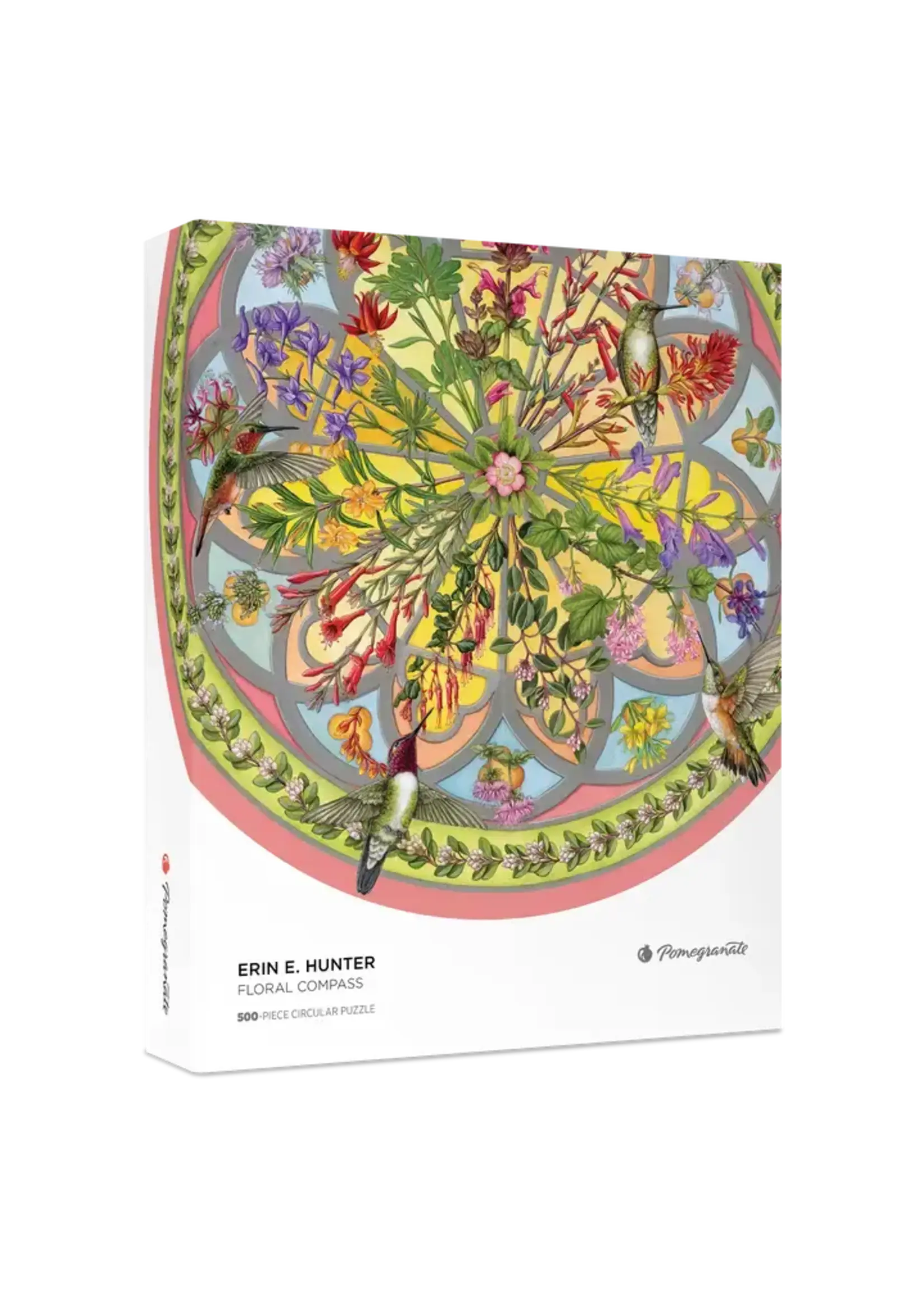 Puzzle Erin E. Hunter Floral Compass 500 pc Circular