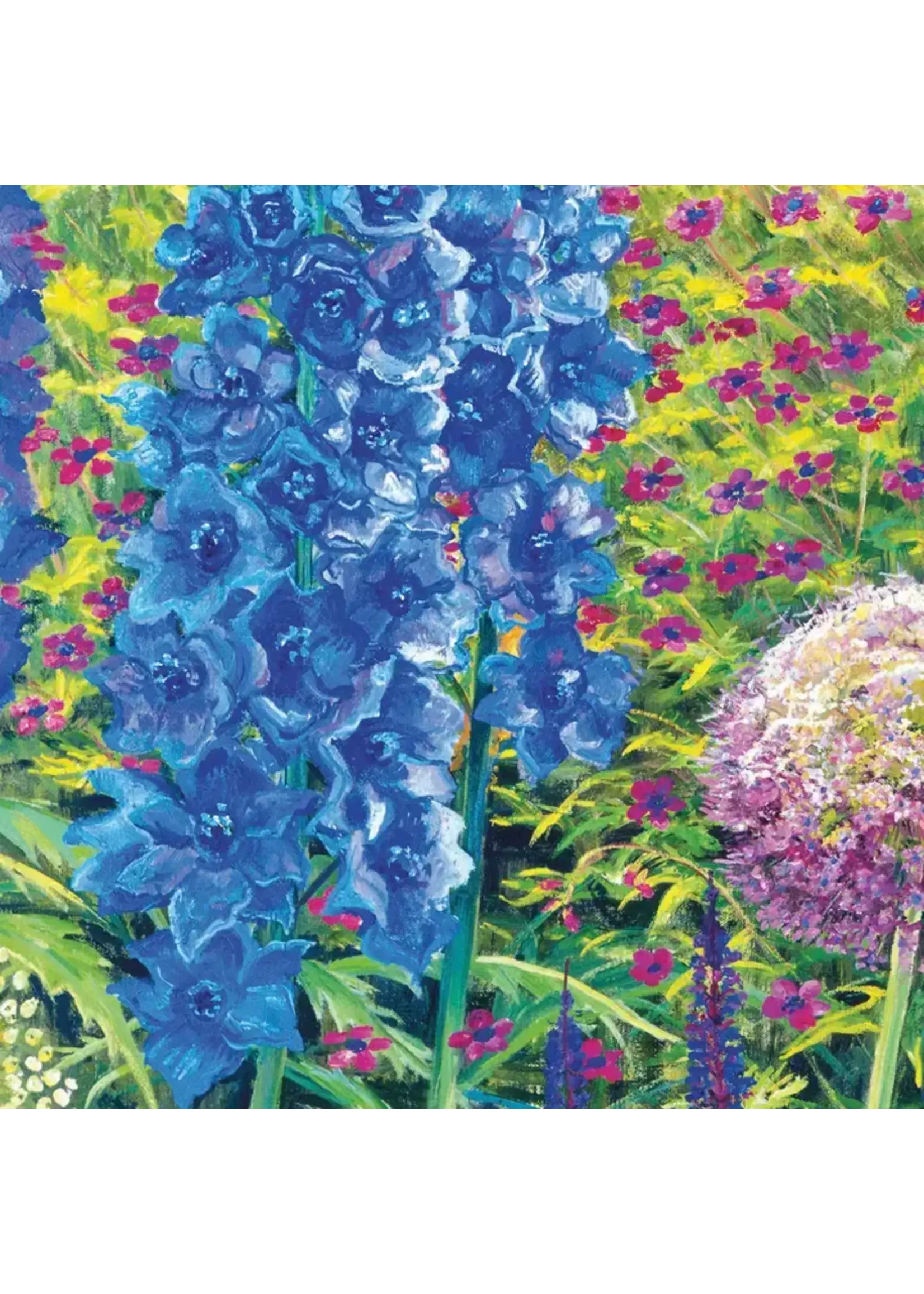 Bookmark Rosalind Wise: Garden Border with Delphiniums and Alliums