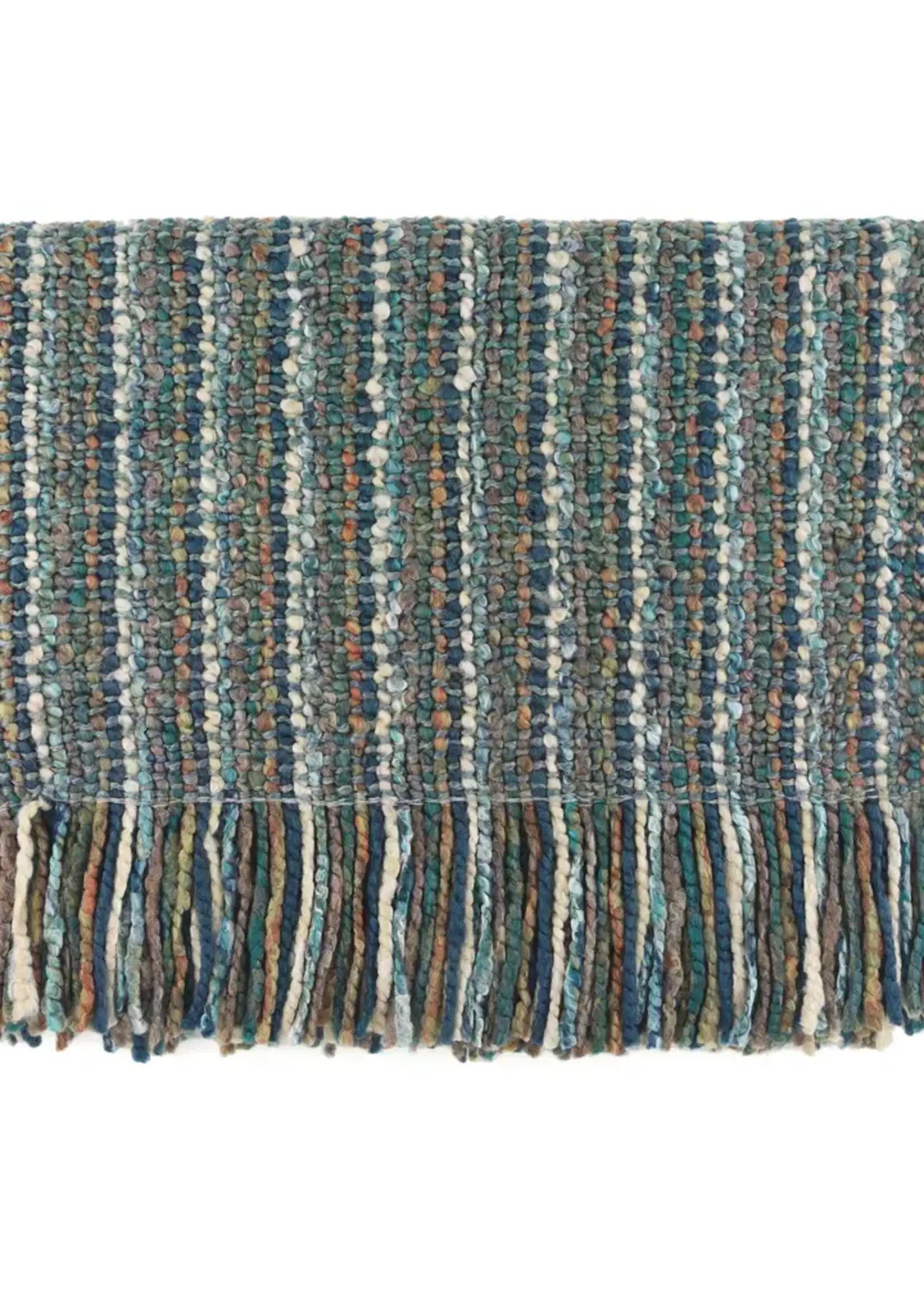 Bedford Collection Stria Teal Throw 40x70