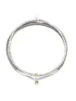 Scout Bracelet Tonal Chromacolor Miyuki Trio - Frost/Silver