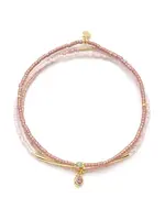 Scout Bracelet Tonal Chromacolor Miyuki Trio - Blush/Gold