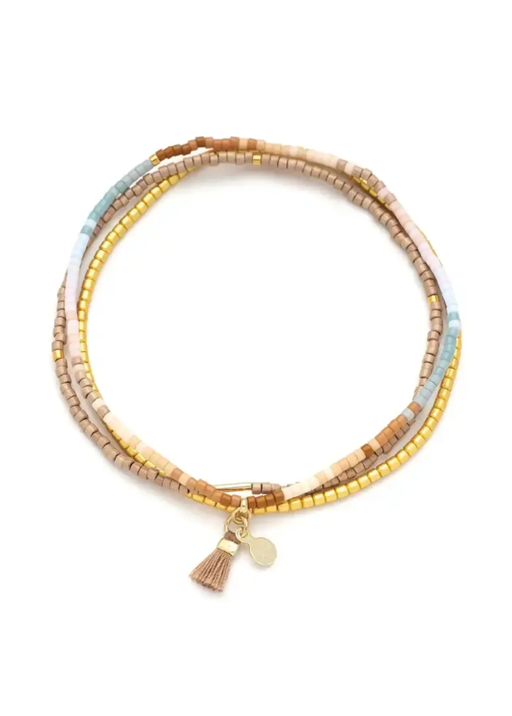 Scout Bracelet Chromacolor Miyuki Trio - Desert Multi/Gold