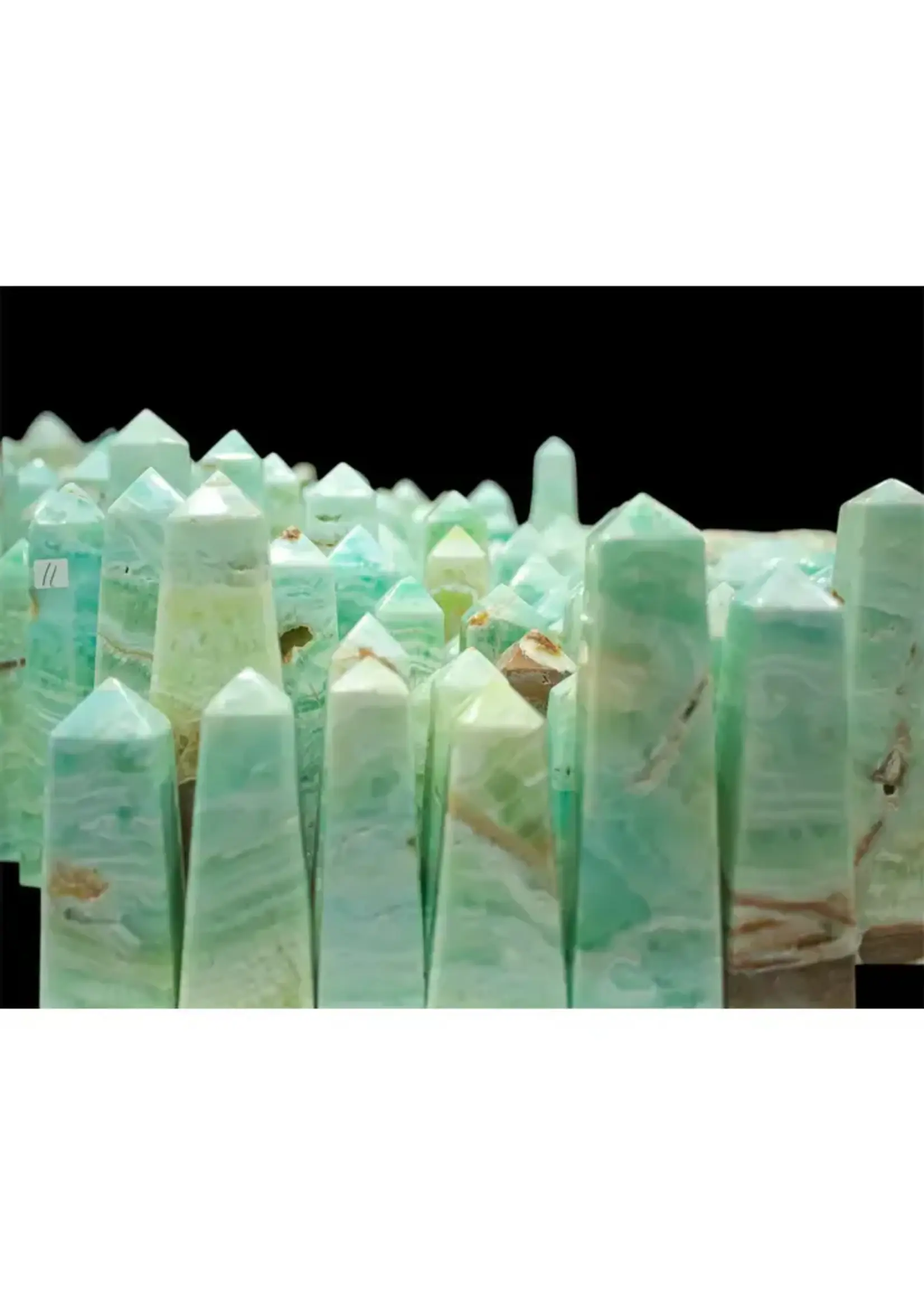 Caribbean Calcite 4-Sided Obelisk 4"-4.25"