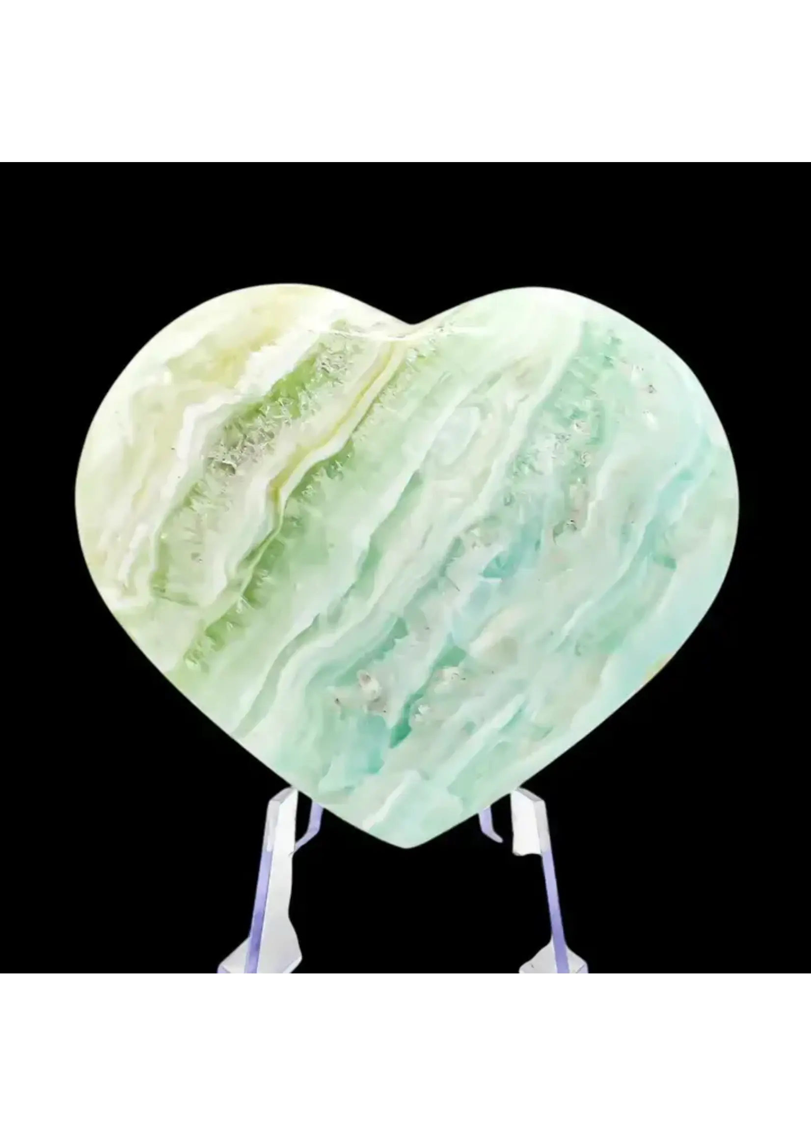 Caribbean Calcite Heart Sm-Md