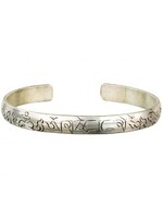 Bracelet Adjustable Silver Finish Om Mane Padme