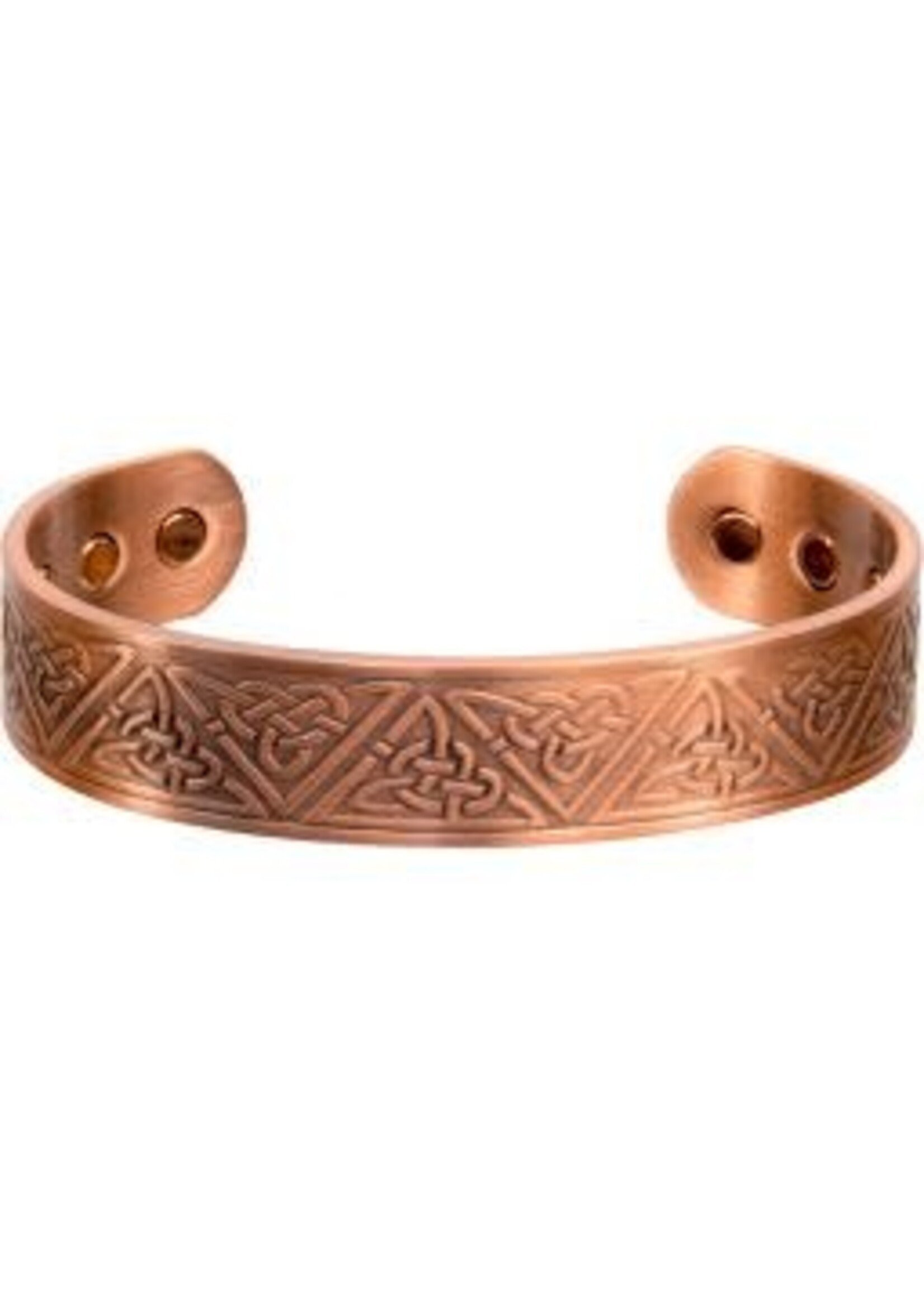 Bracelet Copper Celtic Trinity Knots w/Magnets