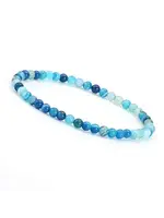 Crystal 4mm Bracelets Blue Lace Agate