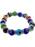 Bracelet Glass Beads Elastic Bracelet Evil Eye Protection Multi Color