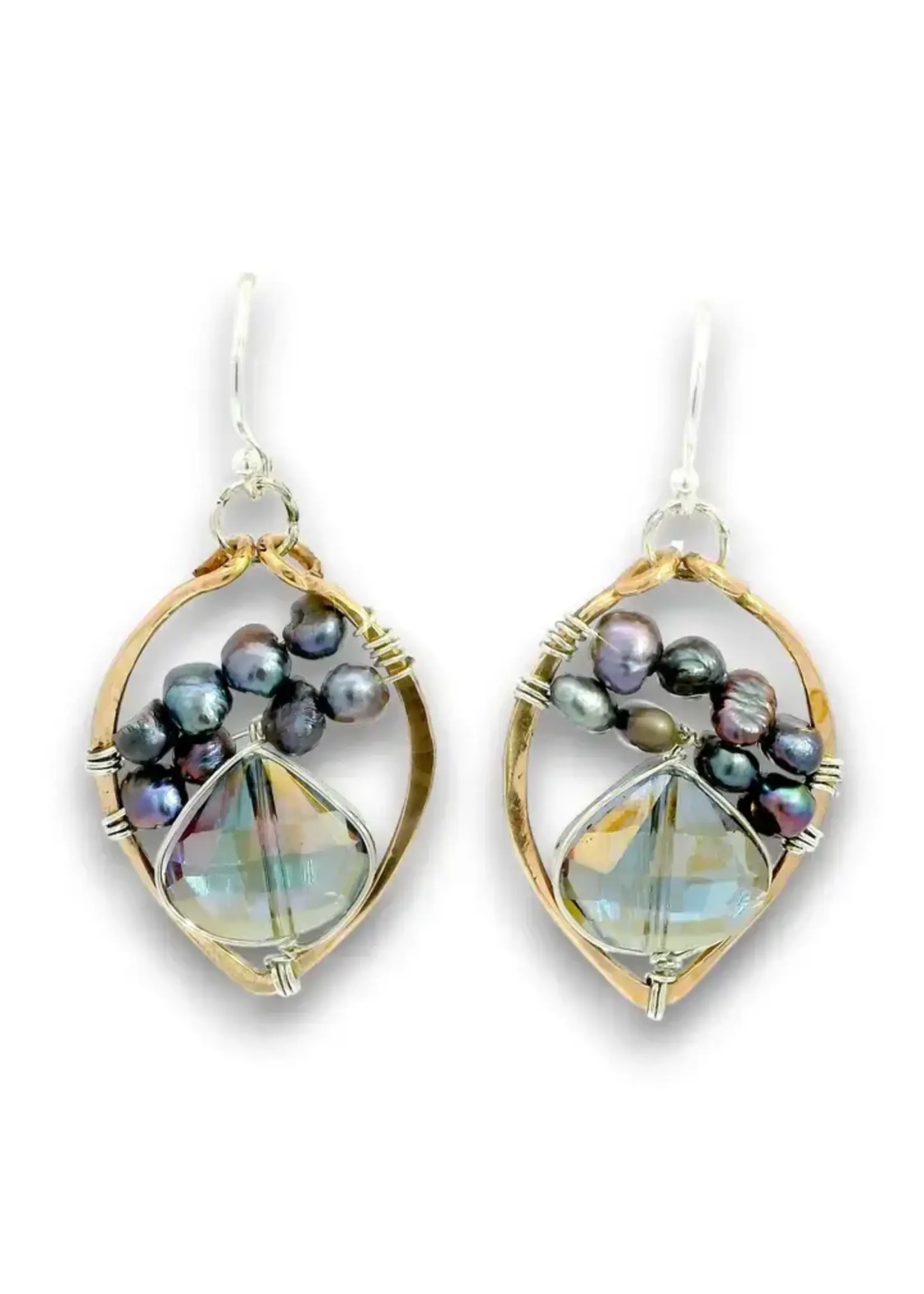 Earrings Blue Aura Drop