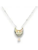 Necklace Pearly Leaves