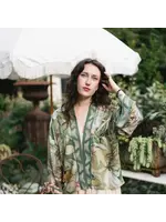 Kimono Cropped Fleur De Soleil Pixie w/ Florals & Butterfly