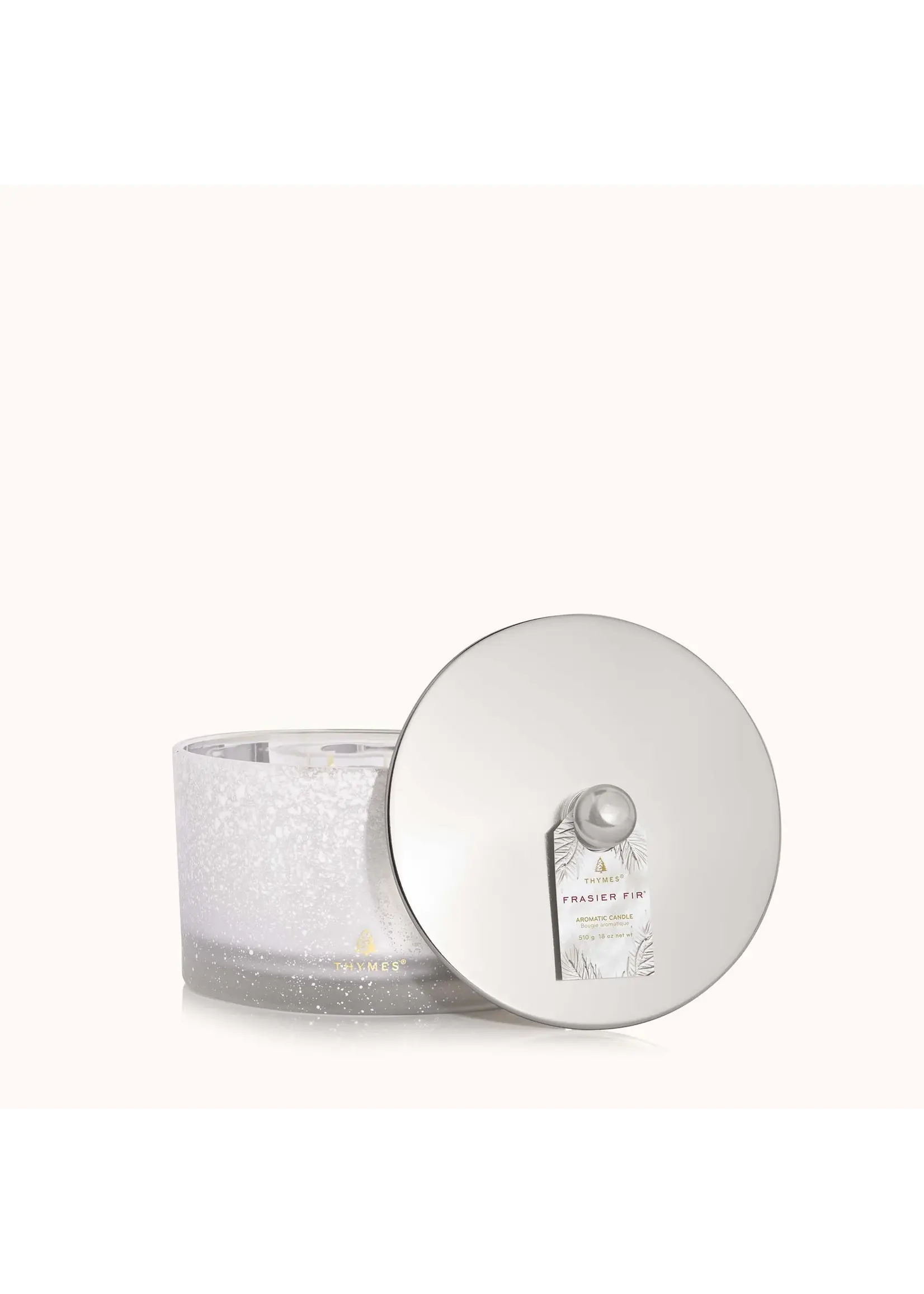 Thymes Frasier Fir Flocked 3 wick candle 18oz