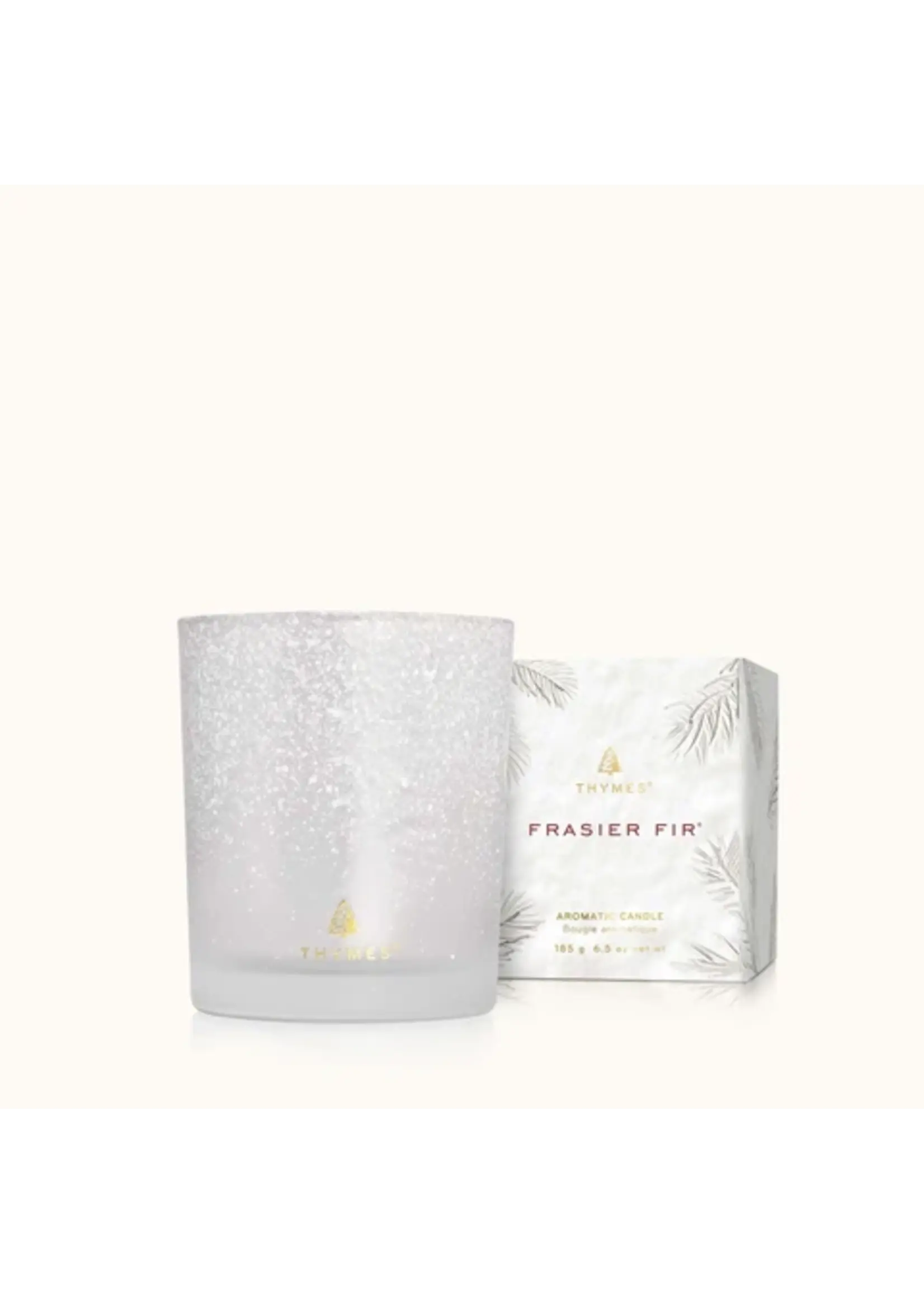 Frasier Fir Candle Flocked Frosted Boxed 6.5 oz.
