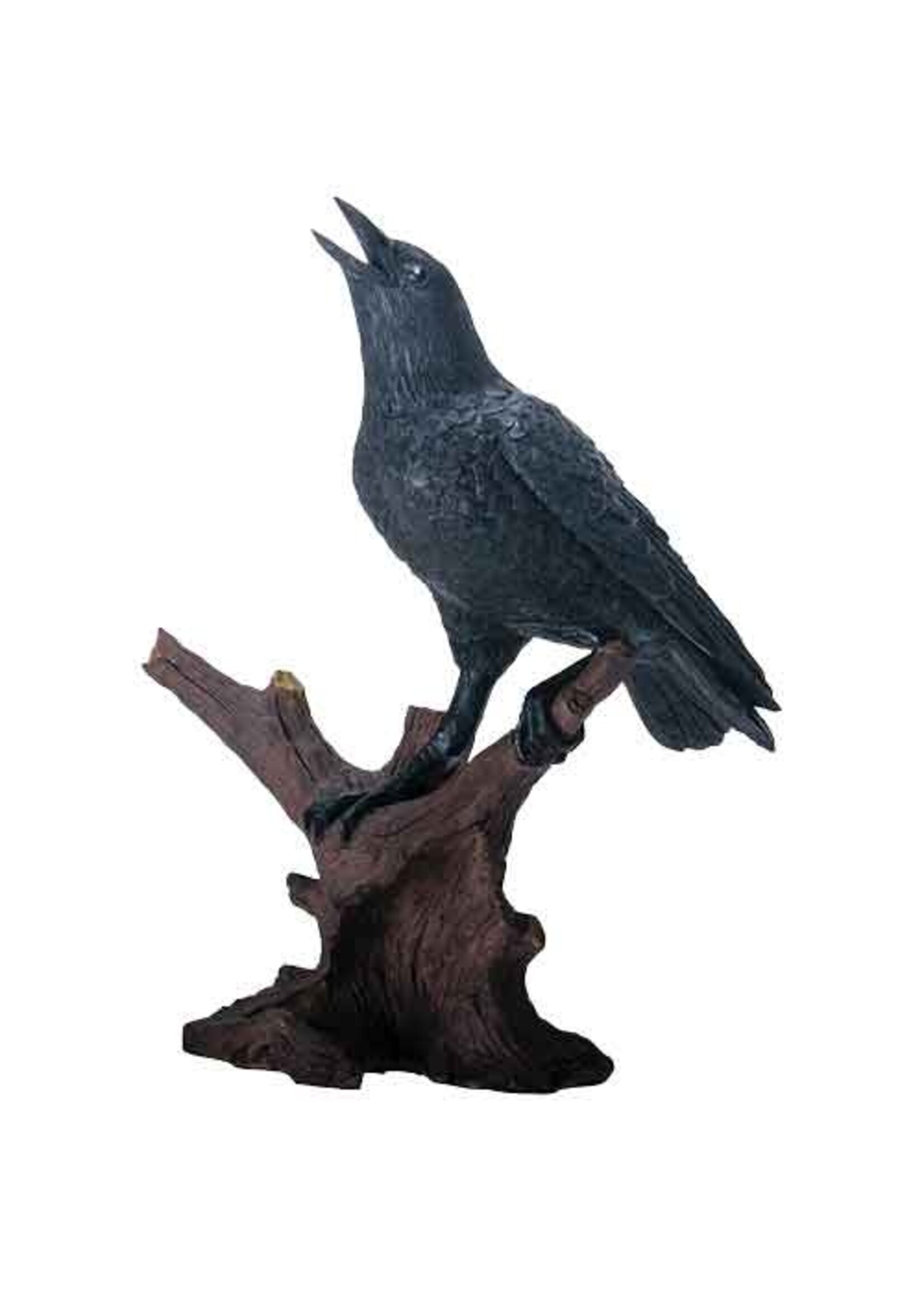 Statue Raven on Stump