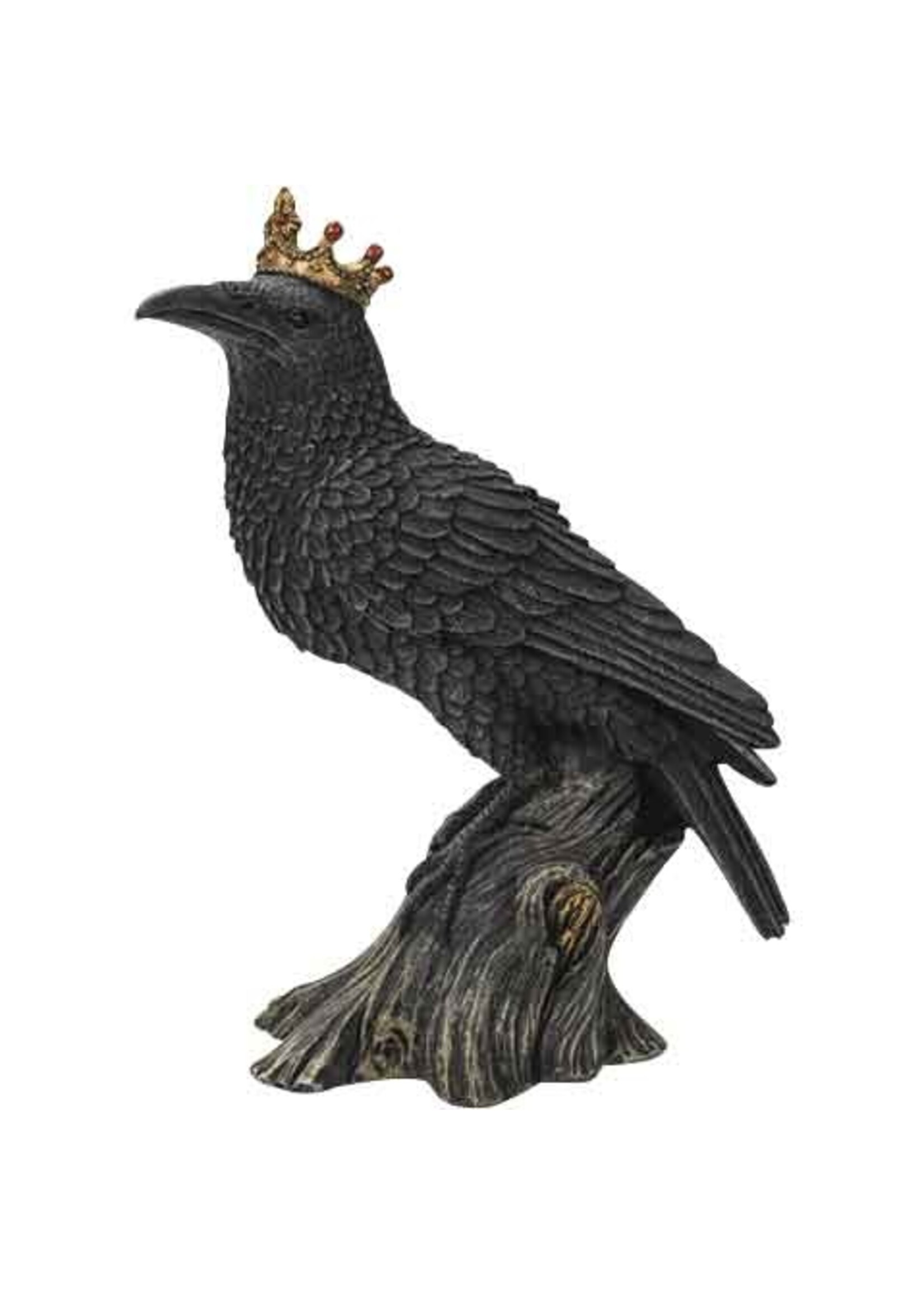 Statue Crowned Raven