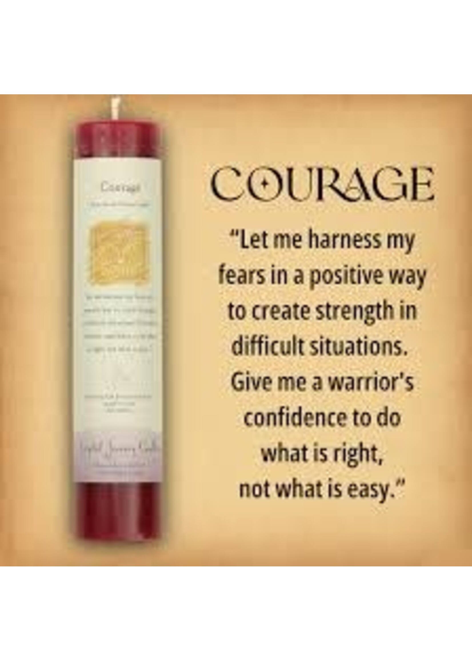 Candle Herbal Pillar Courage