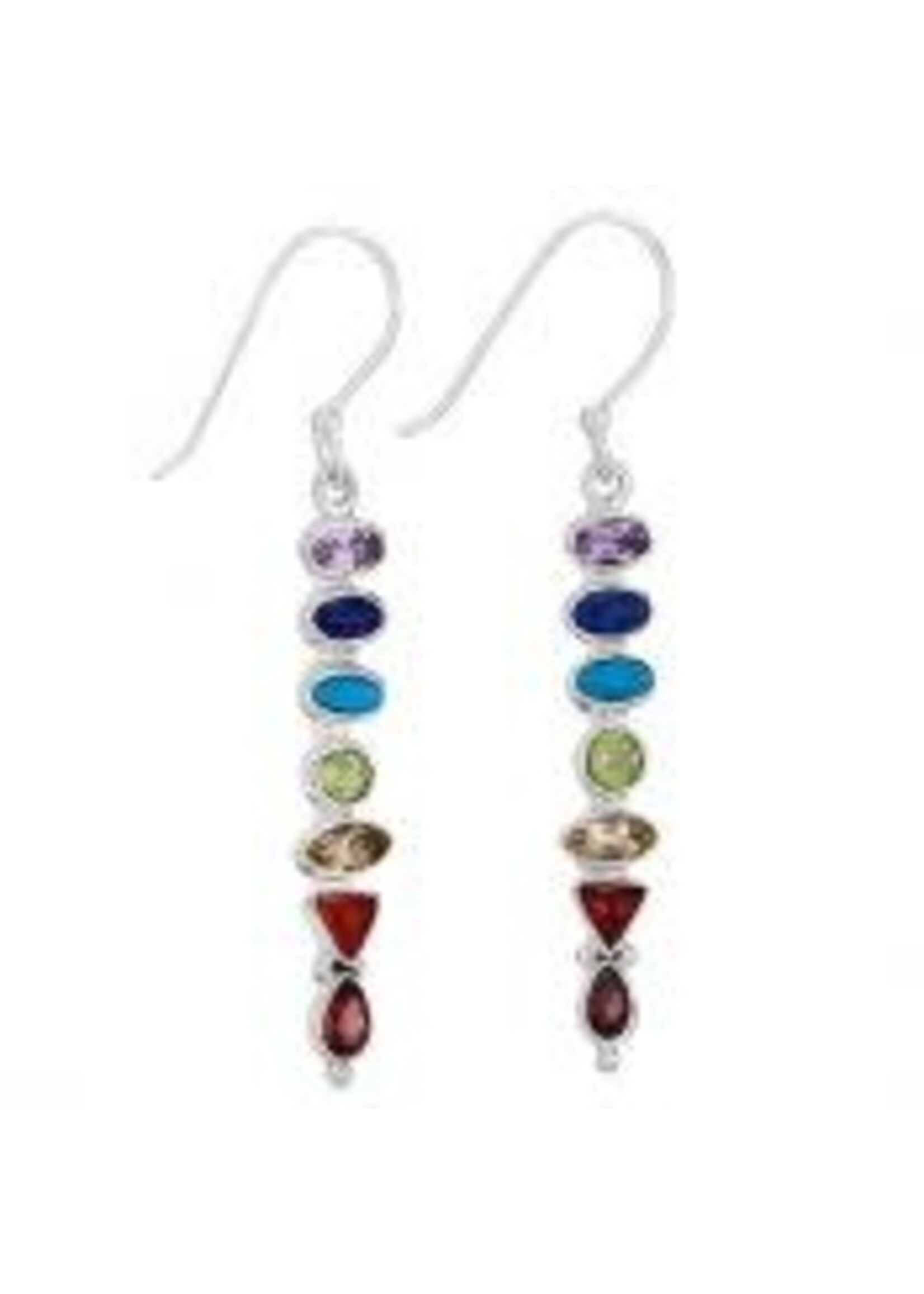 Earrings 7 Chakra Stone