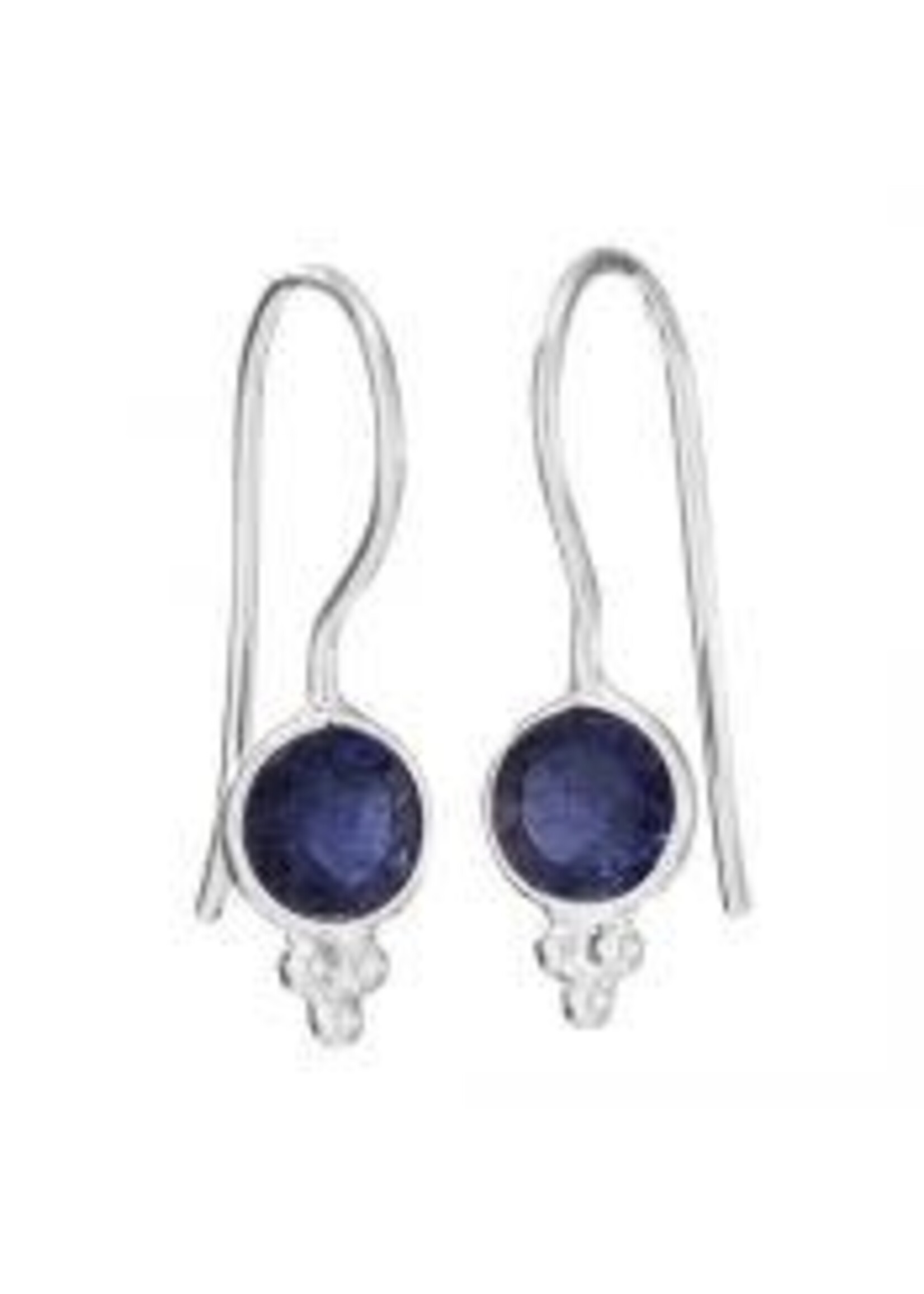 Earrings Round Simple Facet ilolite