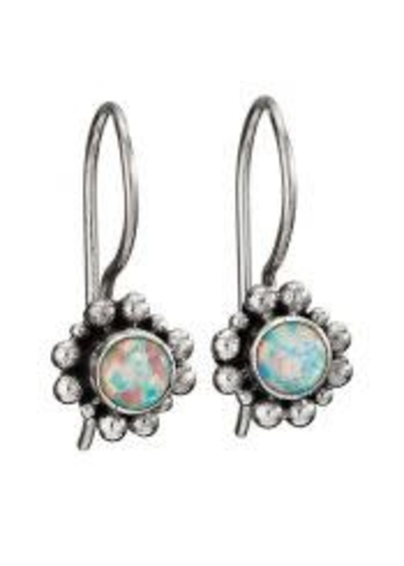 Earring Fixed Rd. Wire Opal