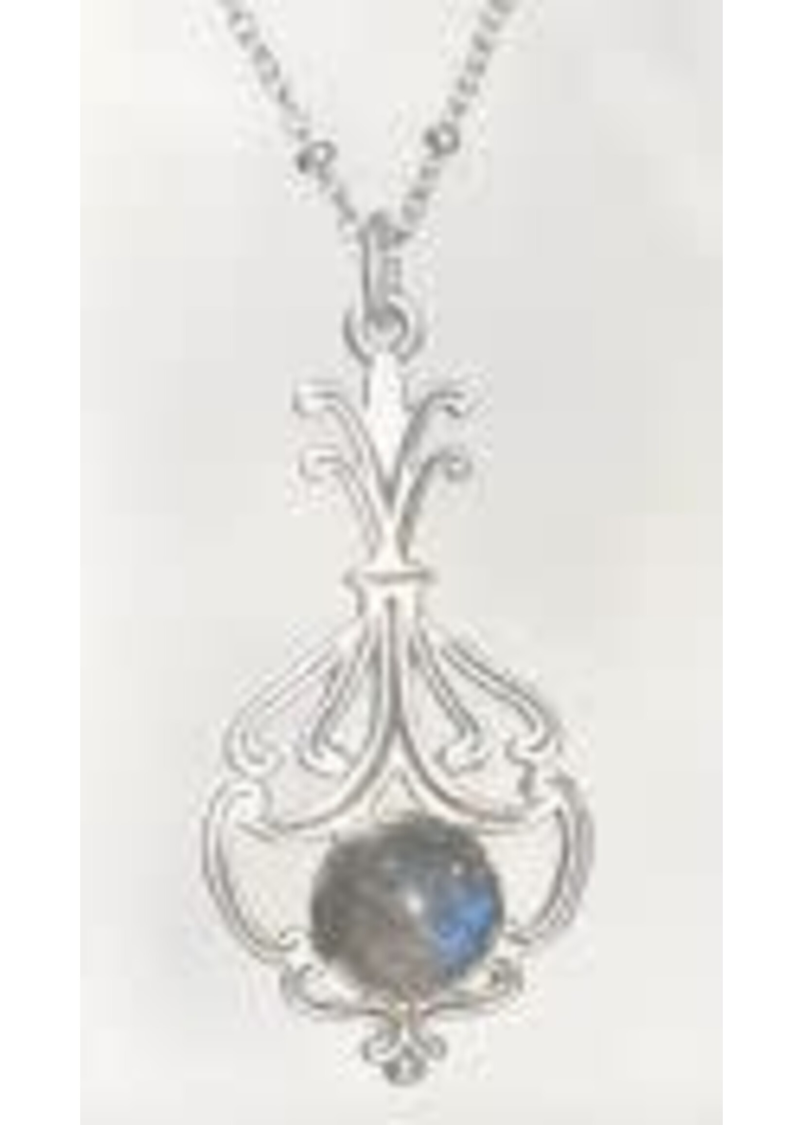 Necklace SS Ornate Labradorite