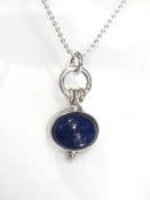 Necklace SS Lapis Oval Cab