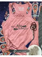 Be Kind, Be Brave, Blush Flowy Tank  XL