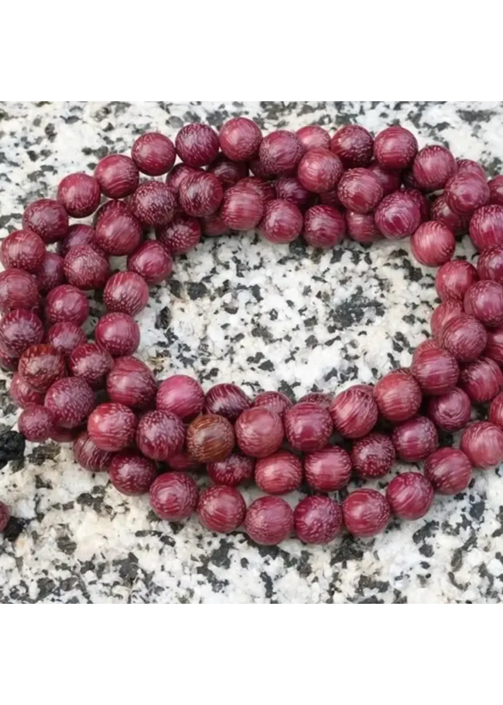 Namu Baru Purpleheart Wood 108 Bead Mala - Prayer Beads - 8mm