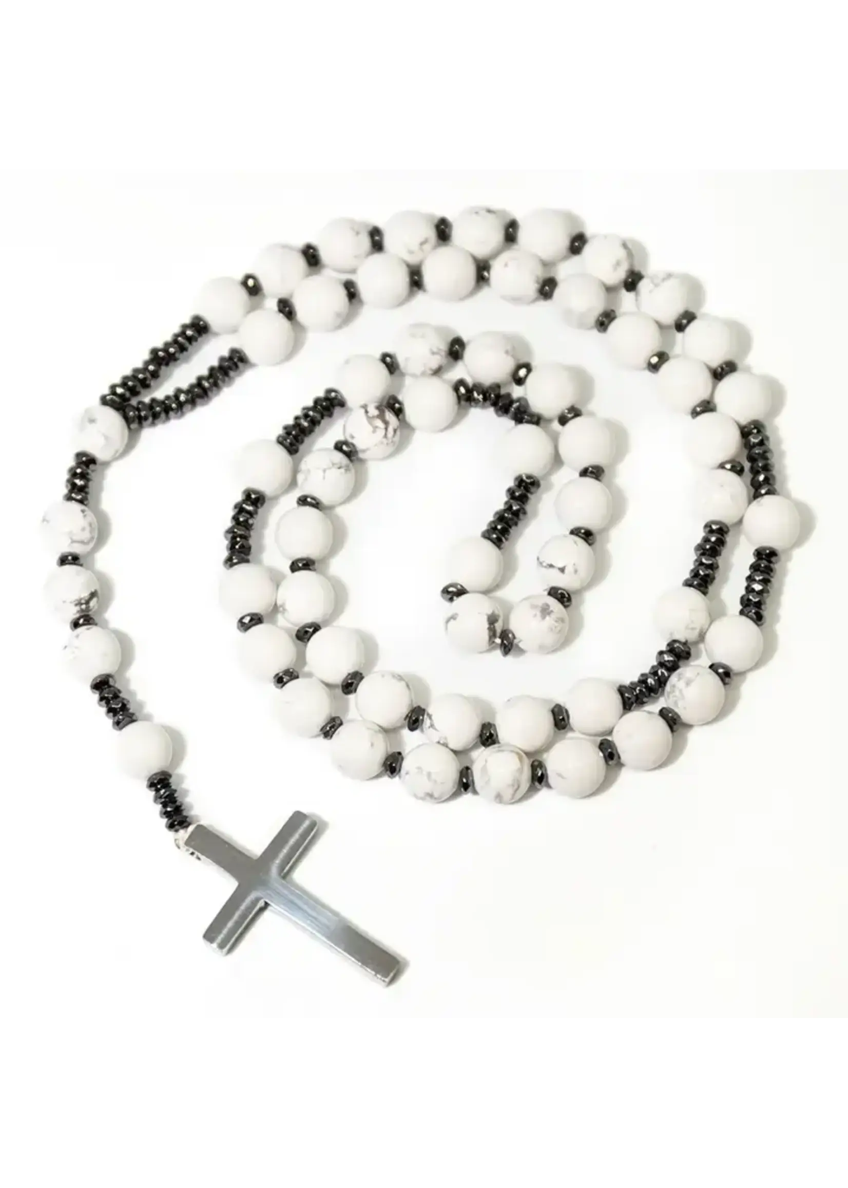 Rosary Howlite Rosary - Prayer Beads - 8mm