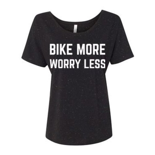 Bike More Worry Less T-Shirt - Women's Bike More Worry Less T-Shirt - Women's