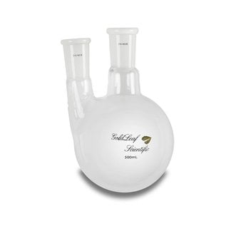 Goldleaf Scientific 2-Neck Round Bottom Flask, 500mL, 24/40 Vertical (All)