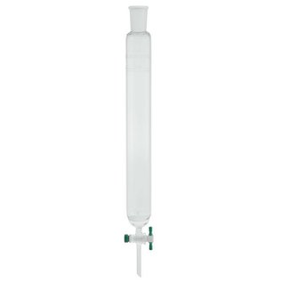 Chemglass Chromatography Column, 45/50 Outer Joint, 3in ID x 24in E.L., 4mm Stpk