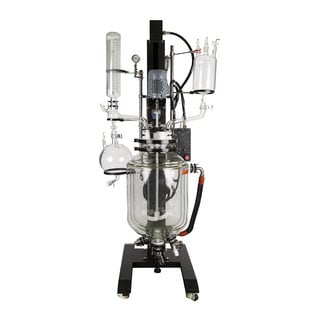Goldleaf Scientific Triple Jacketed Electric Lifting Glass Reactor w/ Explosion Proof Motor (C1D2)