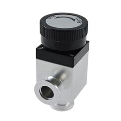 KF-40 Aluminum Block Manual Angled Valve w/ Thick Bellows