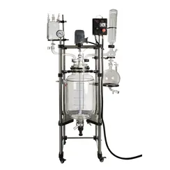 Glass Reactor w/ Electric Explosion Proof Motor (Double Jacket)