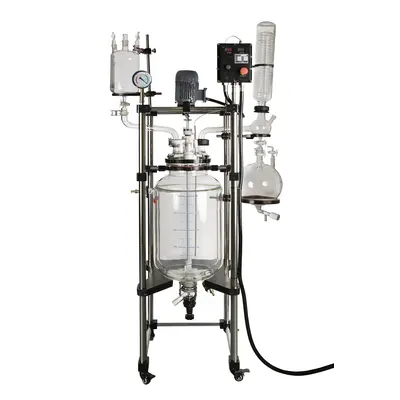 Goldleaf Scientific Glass Reactor w/ Electric Explosion Proof Motor (Double Jacket)
