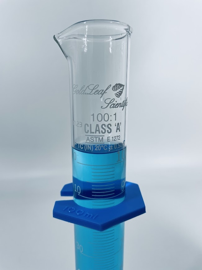 Cylindre Gradué En Plastique PP 1000 Ml - Base Hexagonale Stable, Graduations Blanches - Pour Laboratoire, Cuisine DIY, Fabrication