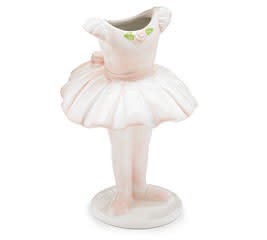 Vase en céramique, Ballerine tutu rose,  Burton 1178103