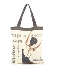 Dasha Sac Dasha 4973, "Graceful Ballerina Tote", Couleur: ivoire et gris