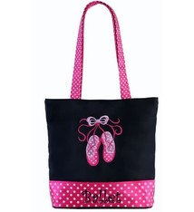 Sassi Sac Sassi BAL-11 "Ballet Small Tote", Avec Broderie et tutu, Couleur: noir et rose