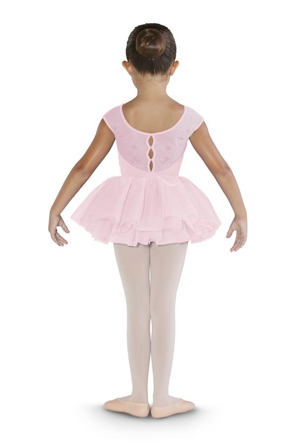 Bloch Maillot de Danse, Bloch CL3512, Manches "Cap sleeves", Ouverture au dos en "Mesh" avec broderie papillon