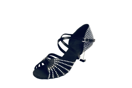 Stephanie Ballroom Dance Shoes Stephanie 2090-15 "Crystal Serie", 2 " Heek, X-Strap