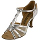 Gogodance Soulier de "Ballroom" GO4173, Talon 2.75 po., Style "T-Strap", Avec "Mesh" au dessus