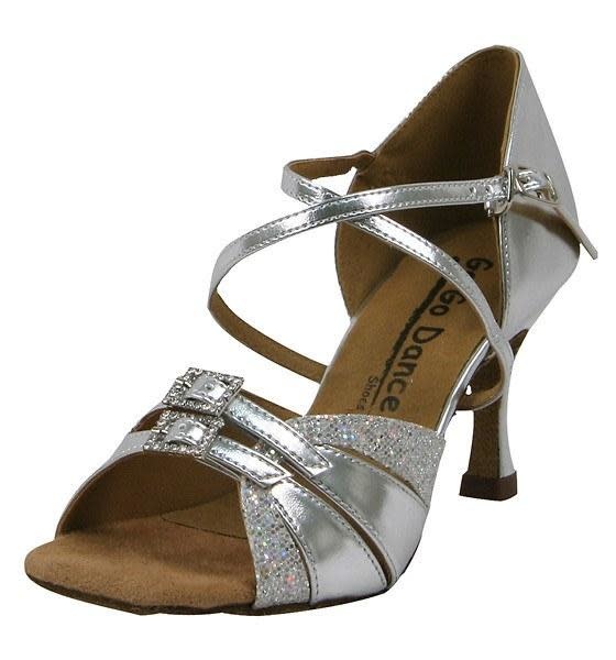 Gogodance Ballroom Dance Shoes GO9523, 2.5" Hell, X-Strap