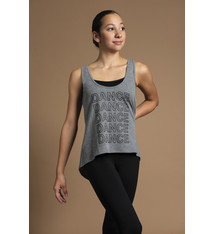 Motionwear Dance Repeat Gray High Low Tank Motionwear 5908